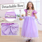 Luzlen Rapunzel Dress For Girls Toddler Purple Princess Costume For Halloween Birthday Party Cosplay Purple, 4-5T(Tag 120)