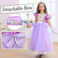 Luzlen Rapunzel Dress For Girls Toddler Purple Princess Costume For Halloween Birthday Party Cosplay Purple, 4-5T(Tag 120)