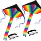 Singare 2 Pack Rainbow Delta Kite, Kites For Kids Adults Easy To Fly, Long Tail Huge Flyer, Great Outdoor Activities Beach Games For Kids, With Line And Handle