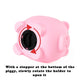 Pandaear Piggy Bank, Unbreakable Cute Plastic Coin Bank For Boys & Girls, Large Money Saving Bank, Shatterproof Pig Money Box, F