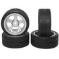 ShareGoo OD 2.55'' RC 12mm Hex Plastics Wheel Rims & Rubber Tires Tyre for RC 1/10 On-Road Touring Racing Drift Car