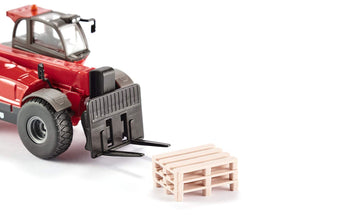 Siku 3507, Manitou Mht 10230 Telescopic Handler, 1:50, Metal/Plastic, Red, Incl. 3 Pallets