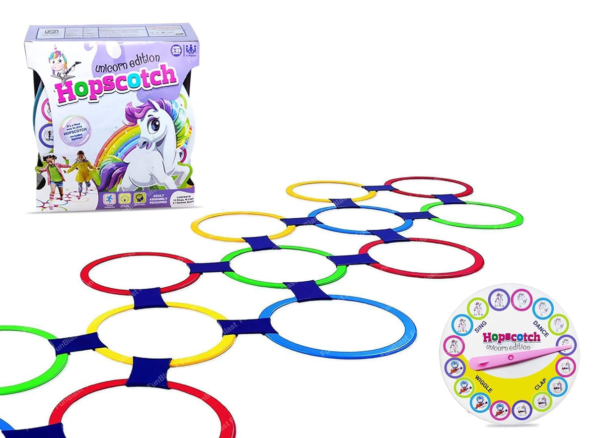FunBlast Hopscotch Active Indoor Play with Rings Game for Kids  Kids Hopscotch Game, Educational Colorful Rings Game for Kids, 