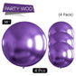 Partywoo Metallic Purple Large Balloons, 4 Pcs 36 Inch Balloons, Purple Metallic Big Balloons, Chrome Purple Giant Balloons, Jumbo Balloons For Birthday Decorations, Wedding Decorations, Purple-G105