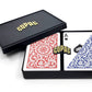Copag 1546 Design 100% Plastic Playing Cards, Bridge Size (Narrow) Red/Blue (Standard Index, 1 Set)