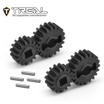 Treal Scx10 Iii/Capra Overdrive Portal Gears Harden Steel Gears Compatible With Axial 1/10 Scx10 3 Capra (15T/20T),Overdrive 43%