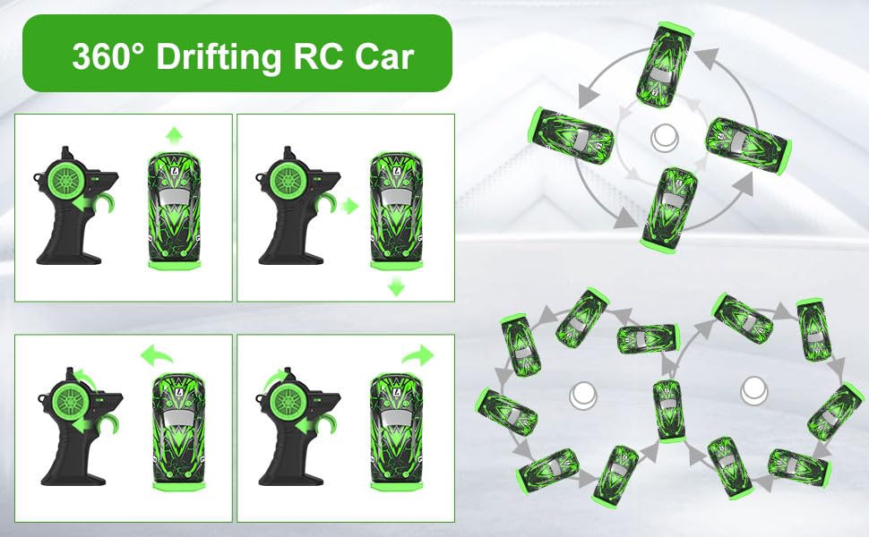 FLYNOVA 4WD RC Drift Car,Light Up Racing Toys for Kids Age 6 7 8 9 10-12,14 KM/H High Speed Vehicle,Easter Thanksgiving Christma