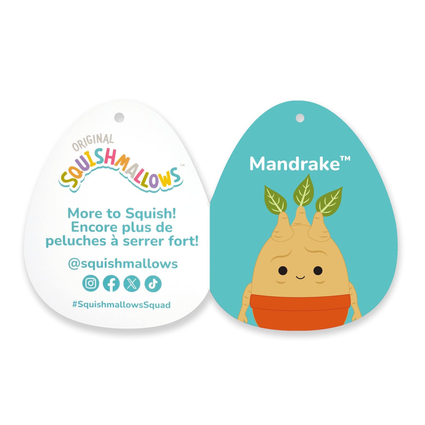 Squishmallows Harry Potter Mandrake Plush - 10-Inch Yellow - Soft Polyester - Model SQWB00151