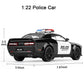 SASBSC Police Car Toys for Boys Age 3-12 1:22 Hellcat Toy Cars Diecast Metal Car Model with Light & Sound Collectable Muscle Car