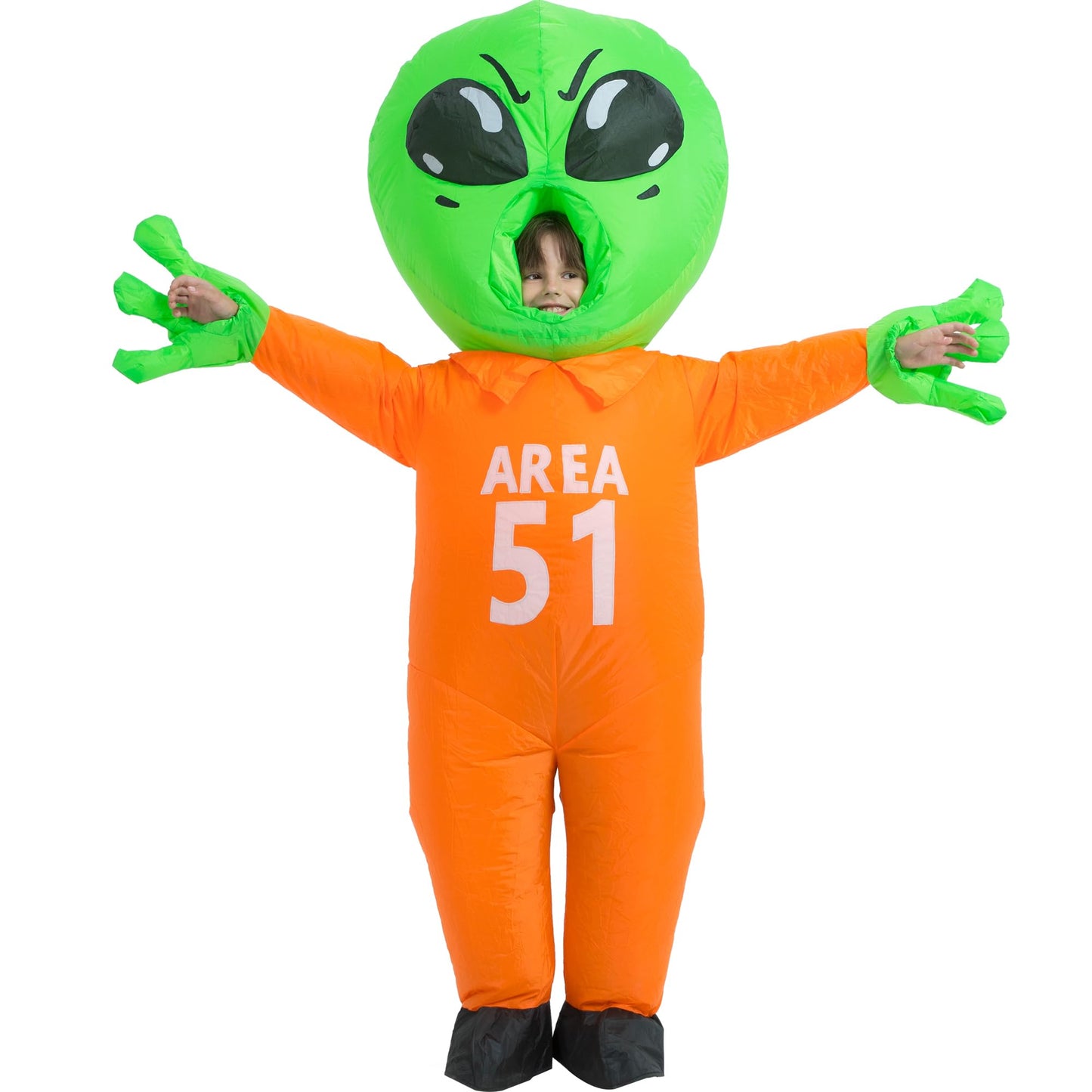 Rquxmt Inflatable Alien Costume,Inflatable Costumes For Kids,Blow Up Costume,Halloween Costumes For Boys Girls (4-5Yrs)