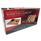 3-In-1 Chess Checkers & Backgammon Compendium Game, One Color