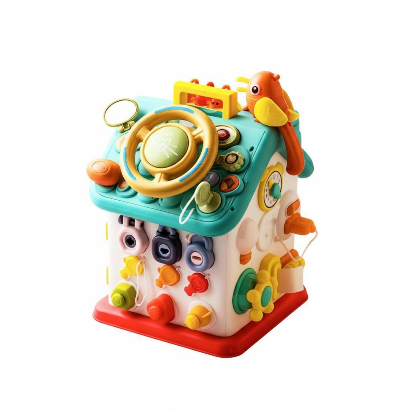BnfCause And Effect Educational Busy House Early Learning Activity Cube House Fine Movement Skills Light Up For 12 Year Olds, B