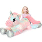 Beniny 43In Giant Unicorn Stuffed Animal Plush Toy, Big Rainbow Cuddly Unicorn Toys For Girls, Large Stuffed Unicorn Plushie Bir