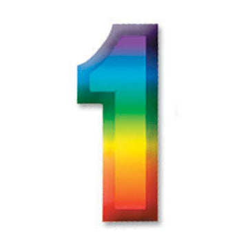 Multi-Color Plastic 3-D Number  1