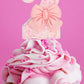 ElekFX 22nd Birthday Candles for Cake, Pink Bow Number Cake Candles, 2.76 inch Number Happy Birthday Candle, Cake Topper Decorat