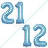 Goer Number 12 Balloons For 12Th Birthday Sweet 12 Party Decorations,42 Inch Jumbo Foil Helium 21 Balloons For 21St Birthday Party Decoration (Light Blue)