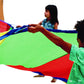 Excellerations Brawny Tough 12-Foot Rainbow Play Parachute For Kids With 12 Handles, Kids Toy, Gym Parachute