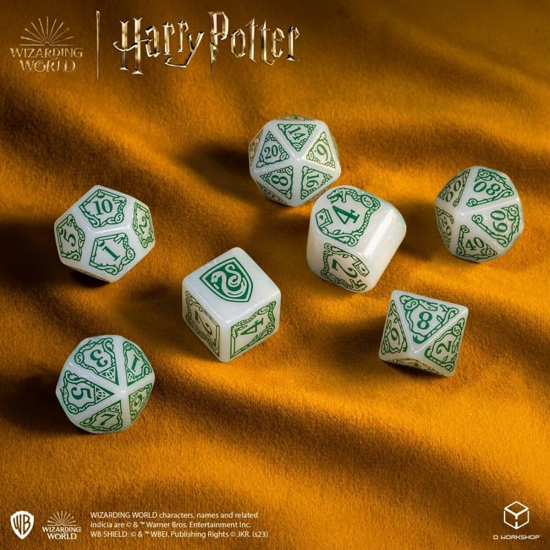 Harry Potter Slytherin Modern Dice White