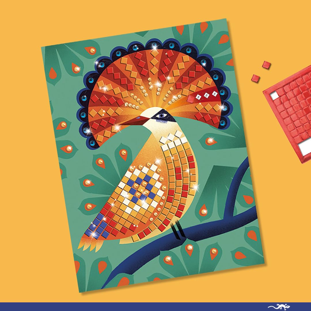 DJECO LGA Mosaics Deep in The Jungle - Create Your Own Mosaic Masterpiece - Fun & Creative for Family & Friends - Educational, S