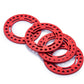 RCLIONS 4pcs Aluminum 1.9inch RC Beadlock Wheel Rim Replacement Ring for 1/10 RC Crawler Car 1.9'' Wheels/Rims (Red)