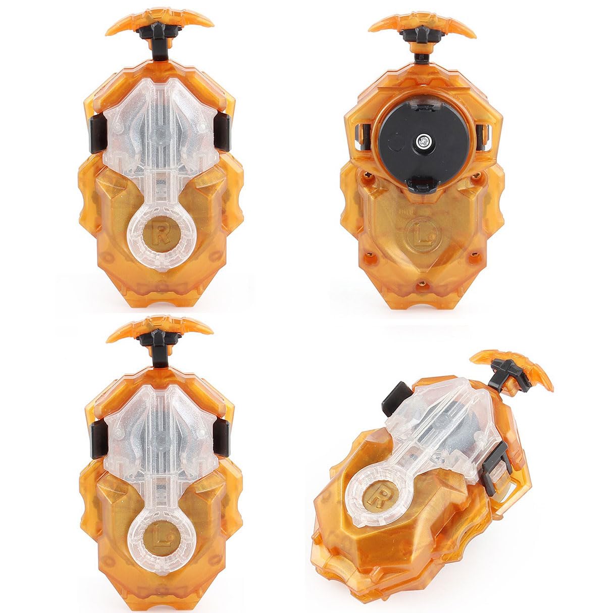 Bey Battling cutting edge Burst Launcher and Grip  B-184 Left Right Spin String Launcher Grip DB Layer System Compatible with All Bey Burst Series - Golden