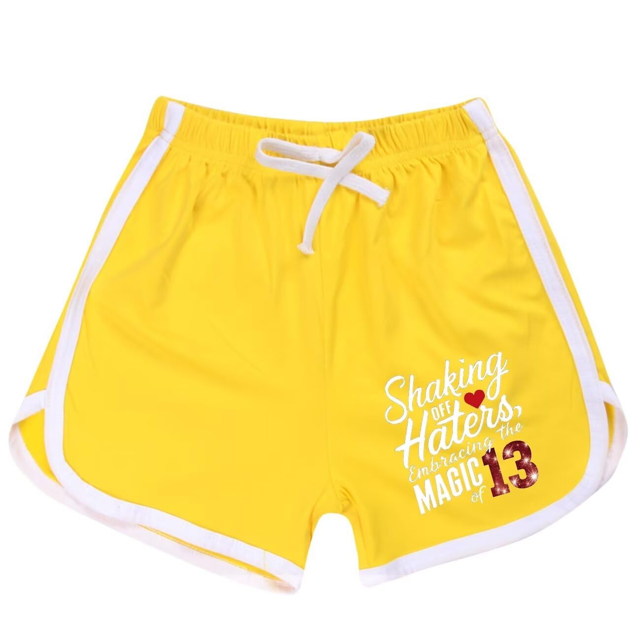 Hecendolame Short Sleeve cute Costume Princess suit Kids Children Girls T-shirt and Shorts Outfit Sets Yellow to 3-4years