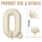 40 Inch Cream Letter Balloons, Large Q Letter Balloons Foil Helium Balloons, Mylar Big Single Alphabet Q Balloons, Cream Balloon