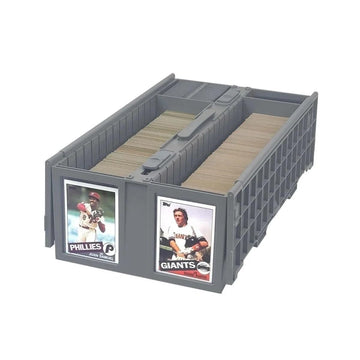 Bcw Collectible Card Bin - Holds Up To 1600 Cards - Single Gray | Large Card Storage Box For Loose Trading Cards | Pokemon, Mtg,