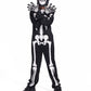Wizland Halloween Costume Glow In The Dark Skeleton Costume Halloween Skeleton Outfit For Boys,Girls 5-7Years
