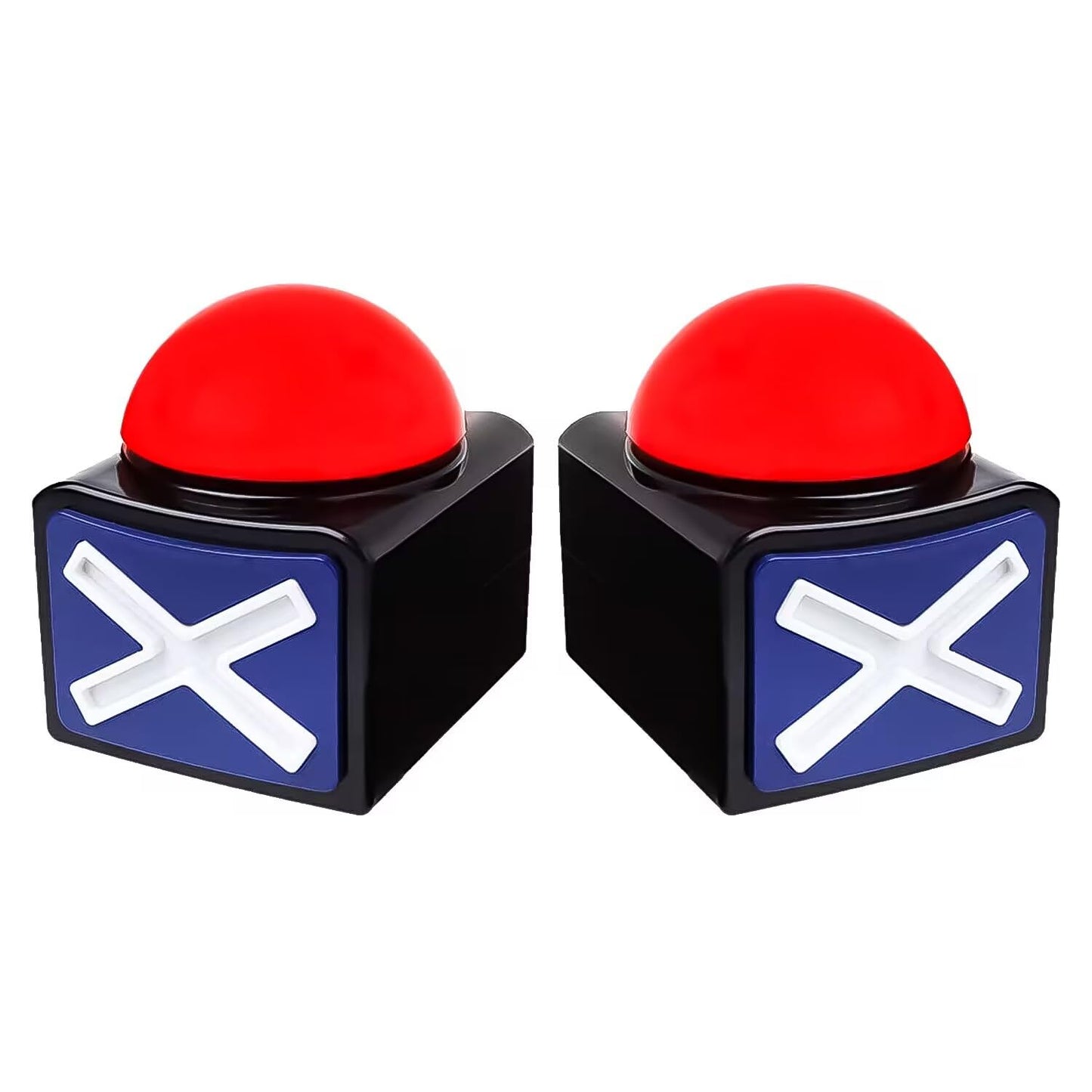 Ribosy Game Answer Buzzer, Game Buzzer With Lights And Sound Trivia Quiz Got Talent Buzzer, Buzzer Buttons For Game Show (Red-Black (2 Pack))