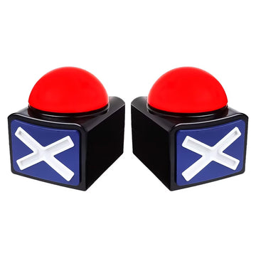 Ribosy Game Answer Buzzer, Game Buzzer With Lights And Sound Trivia Quiz Got Talent Buzzer, Buzzer Buttons For Game Show (Red-Black (2 Pack))