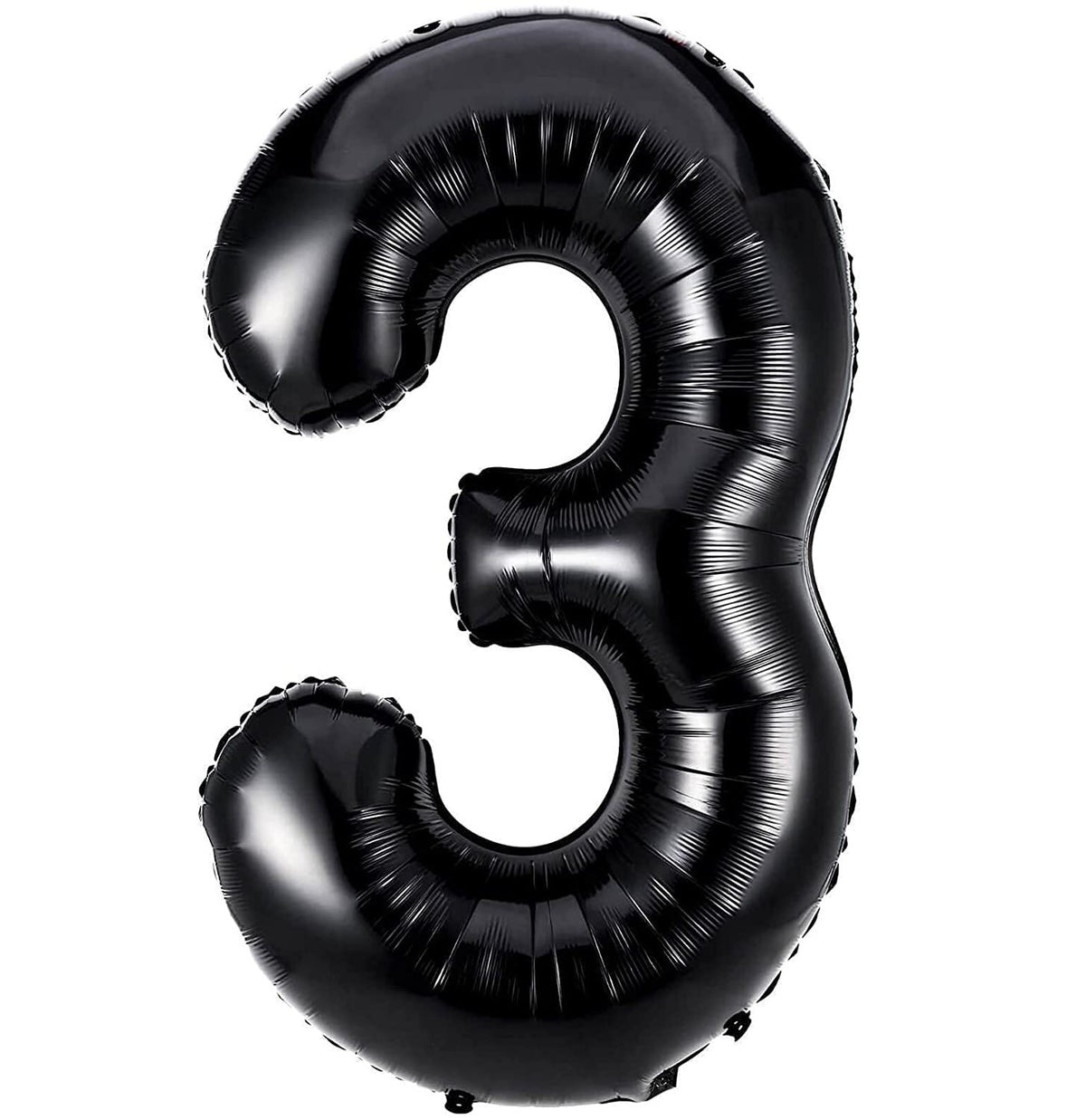 Shopping Time 3 Number Foil Balloons  (32 Inch)  Black