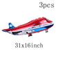 31Inch Large Airplane Blue Party Decoration Airplane Balloon Birthday Party Supplies (Three Red Airplane)