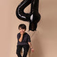 Black Number 4 Balloon 40 Inch, 4 Balloon Number, 4Th Birthday Decorations, Black Party Supplies For Boys Girls