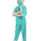 Anphile Dentist Costume For Kids, Kids Dentist Costume Play Set, Dress Up Costume For Halloween Career Day, 3-6 Years Old, Green