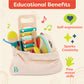 B. Toys- Make A Melody- 9Pc Wooden Musical Instruments – Xylophone, Tambourine, Harmonica – Drawstring Storage Bag – 2 Years +