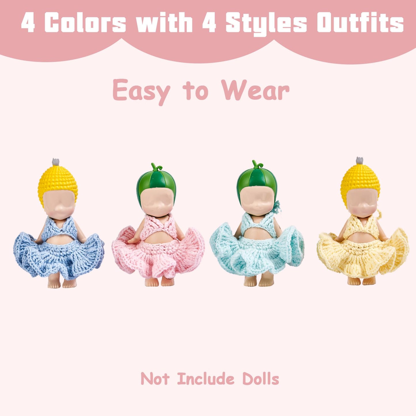 1 Set of Clothes for Sonny Angel  Pink Bikini Skirt Series Fit for 3 Inch Minifigures Collectible Dolls  Cute Accessories Display and Decoration Gift for mature-themed Collectors