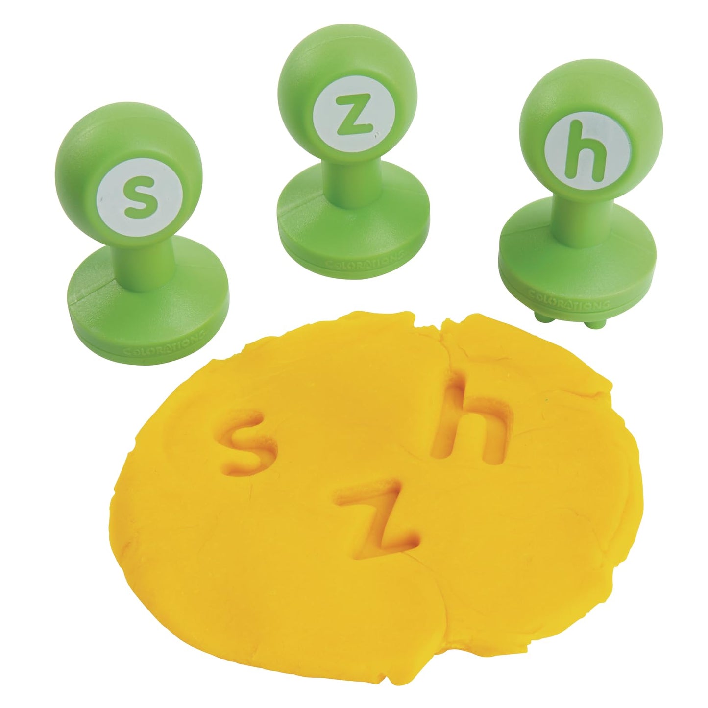 Colorations Alphabet Dough Stampers Set, Lowercase Letters, 26 Letter Stamps for Toddlers & Preschool Kids, Learn ABC & Spelling