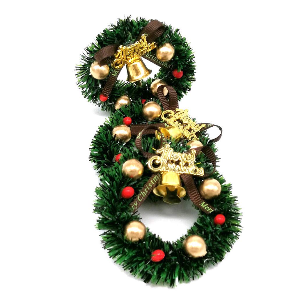 Sxfse Dollhouse Decoration Accessories, 1:12/1:6 Toy House Miniature Scene Model Christmas Wreath Pretend Toys