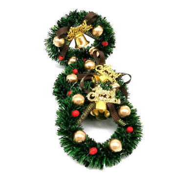 Sxfse Dollhouse Decoration Accessories, 1:12/1:6 Toy House Miniature Scene Model Christmas Wreath Pretend Toys