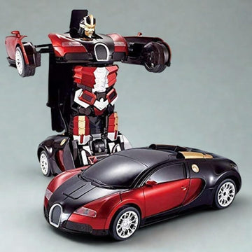 Krimion Toy Robots Plastic Battery Operated Converting Car To Robot, Robot To Car Automatically, Robot Toy, With Light And Sound