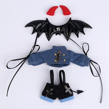 Xidondon Angel Suit Demon Suit For Ob11, Gsc, Ymy, Body9, Molly, 1/12 Bjd Doll Clothes Accessories (Black)