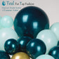 Kozee Dark Teal Balloons Double Stuffed Different Sizes 52 Pack 18+10+5 Inch 2-Layer Teal Balloon Garland Kit For Wedding Birthd