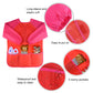 Kuuqa Childrens Kids Toddler Red Waterproof Play Apron Smock With 3 Roomy Pockets - Painting, Baking, Cooking, Smock - Age 3-5 Years (Paints And Brushes Not Included)