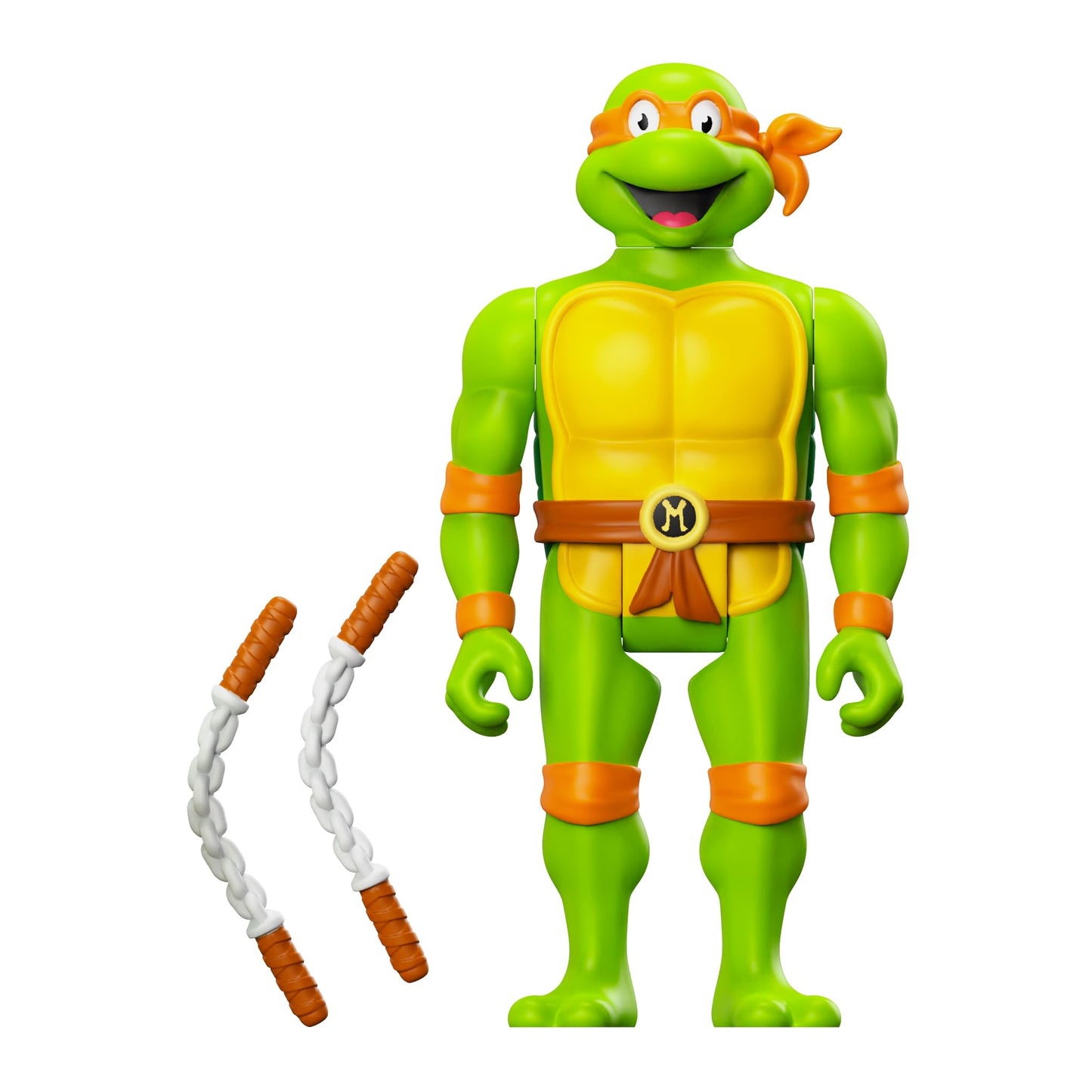 Super7 Teenage Mutant Ninja Turtles Michelangelo - 3.75' Tmnt Action Figure With Accessories Classic Cartoon Collectibles And Retro Toys
