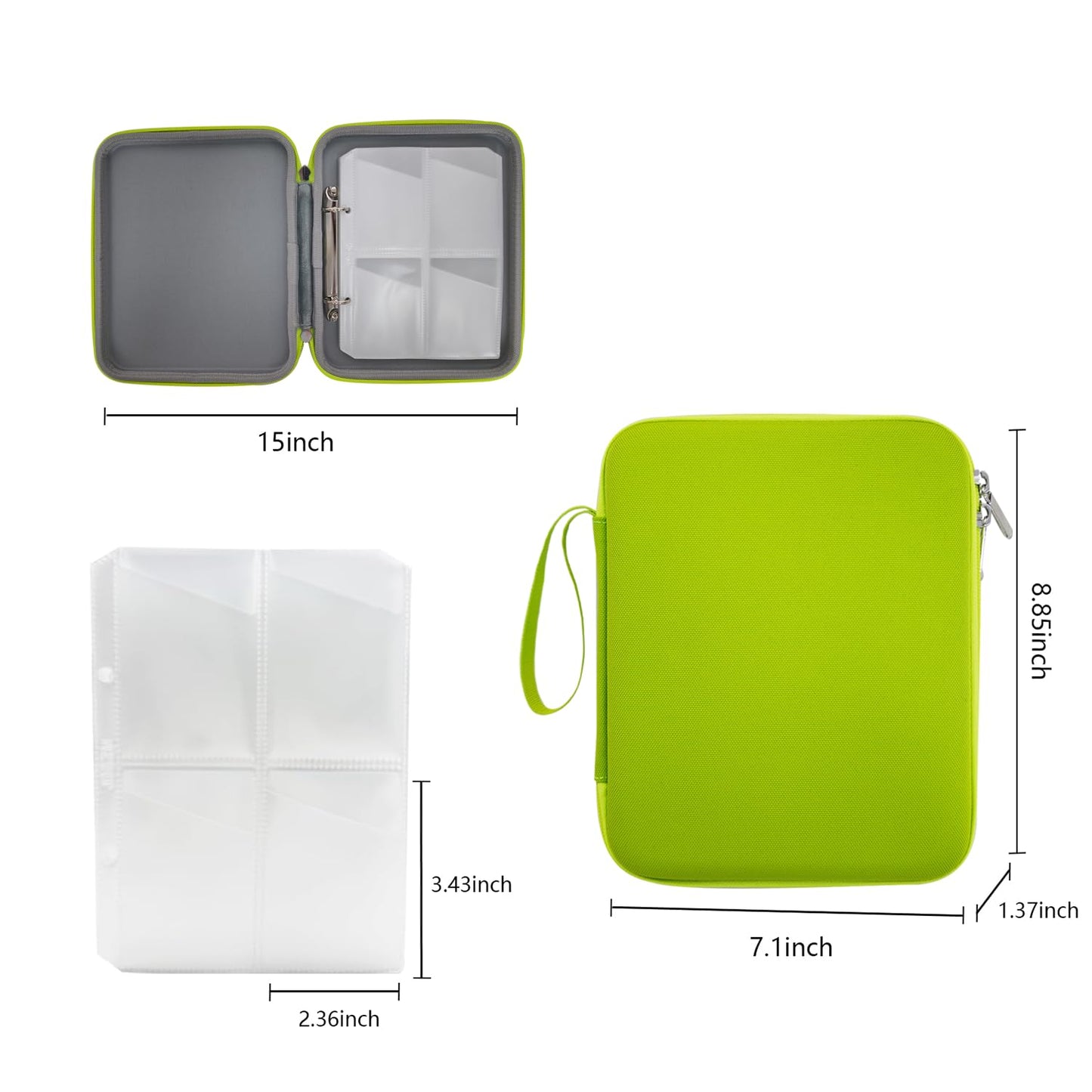 Card Case Holder For Yoto Cards Album Pouch Storage Organizer 120 Pockets, Large Capacity Portable Folder With 2 Zipper And Carr
