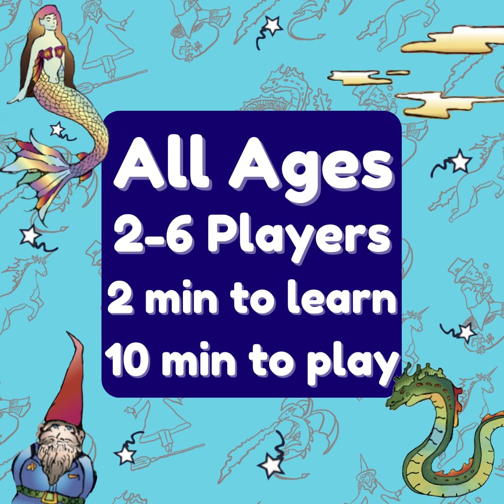 You Wish! Magical Creatures Family Card Game - Easy Card Game For Kids And Adults, Great For Game Night, Modern Twist On Go Fish Meets Uno, Fun For All Ages