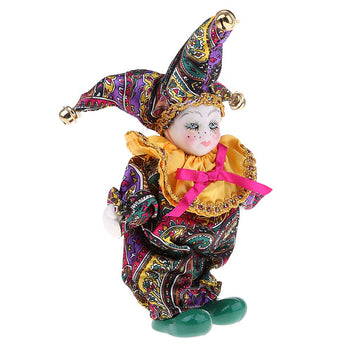 Maxyoung 16 Inch Porcelain Clown Doll Vintage Dolls Figurine, Collectible Figure, Hand Painted Toy, Christmas Halloween Birthday Gift, Twisted Body