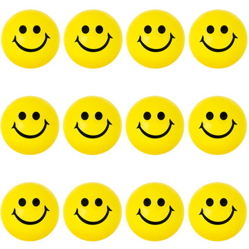 Lovestown 40Pcs Stress Balls Bulk, 2 Inch Smiley Face Stress Balls Mini Yellow Stress Relief Balls For Kids School Carnival Reward Party Bag