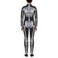 Remimi Kids Girls Halloween Skeleton Bodysuit Party Scary Cosplay Boys 3D Print Bone Skull Bodysuit Outfit Diamond L